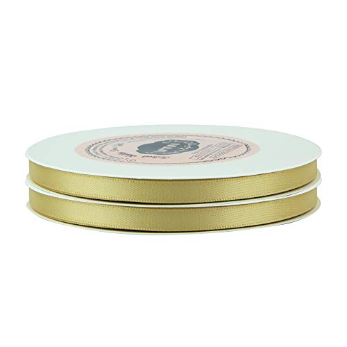 VATIN 2 inches Solid Gold Double Faced Polyester Satin Ribbon for Craf –  Vatin Ribbon