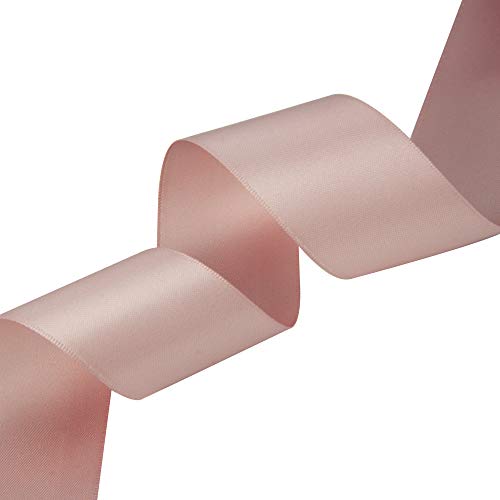 VATIN 1/2 inches Double Faced Rose Gold Polyester Satin Ribbon