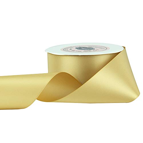 Gold Ribbon,Polyester Ribbon,2 Pieces Wrapping Ribbon for Presents