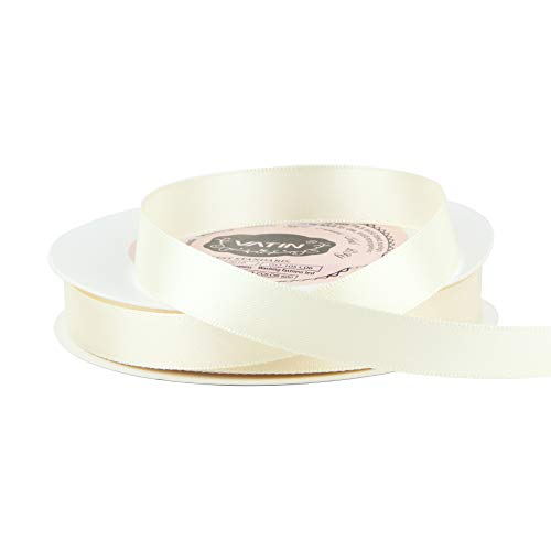 Double Faced off White Satin Ribbon, 2-inch, 50-yard 