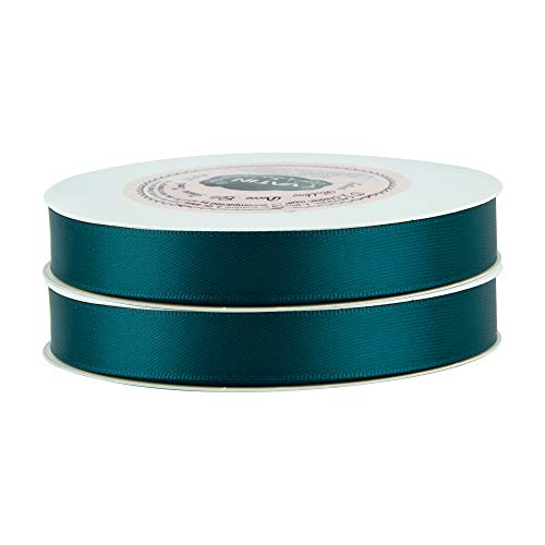 Teal Satin Ribbon 1 1/2 Inch 50 Yard Roll for Gift Wrapping