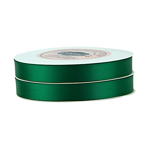  LEEQE Double Face Satin Ribbon 1-1/2 inch X 50 Yards Polyester  Forest Green Ribbon for Gift Wrapping Very Suitable for Weddings Party Hair  Bow Invitation Decorations and More : Health & Household
