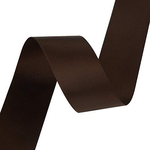 PRANSUNITA Double Face Satin Ribbon, 1 inch Wide, 18 Yard Length for  Wedding, Party Decoration, DIY Hair Accessories, Sewing, Gift Wrapping,  Invitation Embellishments (Dark Brown) : : Office Products