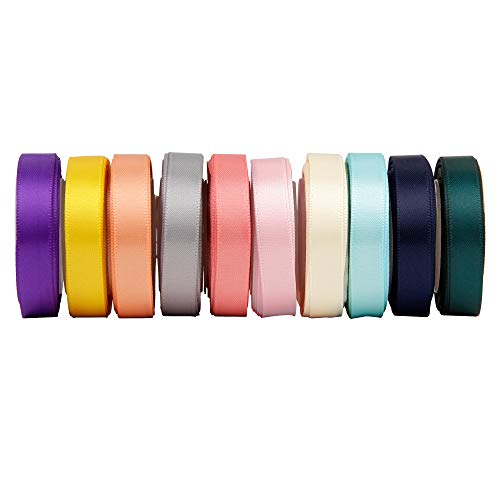 VATIN Solid Color Double Sided Polyester Satin Ribbon 10 Colors 1/4 X –  Vatin Ribbon