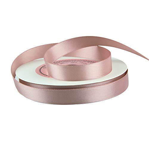 VATIN 1/2 inches Double Faced Rose Gold Polyester Satin Ribbon - 50 Yards  for Gift Wrapping Ornaments Party Favor Braids Baby Shower Decoration  Floral