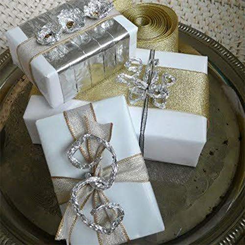 Gold Satin Ribbon Gold Ribbon for Gift Wrapping 1-1/2 inch Fabric Ribbon 15  Yards Shiny Luxurious Christmas Ribbon for Christmas Tree Decoration