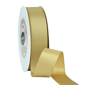 VATIN 7/8 inch Double Faced Polyester Satin Ribbon Gold - 25 Yard Spool, Perfect for Wedding Decor, Wreath, Baby Shower,Gift Package Wrapping and Other Projects