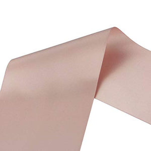 VATIN 4" Wide Double Faced Polyester Rose Gold Satin Ribbon- 5 Yard/Spool, Perfect for Chair Sash, Making Bow, Sewing and Wedding Bouquet