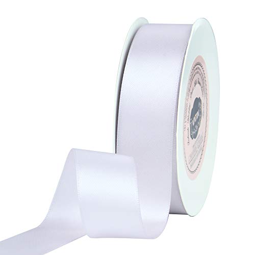 VATIN 1 inch Double Faced Polyester Satin Ribbon Lilac Mist - 25 Yard Spool, Perfect for Wedding, Wreath, Baby Shower,Packing and Other Projects