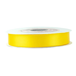 VATIN 5/8 inch Double Faced Polyester Maize Yellow Satin Ribbon - 25 Yard Spool, Perfect for Wedding Decor, Wreath, Baby Shower,Gift Package Wrapping and Other Projects
