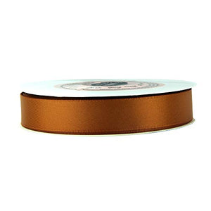 VATIN 5/8 inch Double Faced Polyester Copper Satin Ribbon - 25 Yard Spool, Perfect for Wedding Decor, Wreath, Baby Shower,Gift Package Wrapping and Other Projects