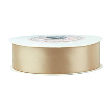 VATIN 1 inch Double Faced Polyester Satin Ribbon Tan - 25 Yard Spool, Perfect for Wedding, Wreath, Baby Shower,Packing and Other Projects