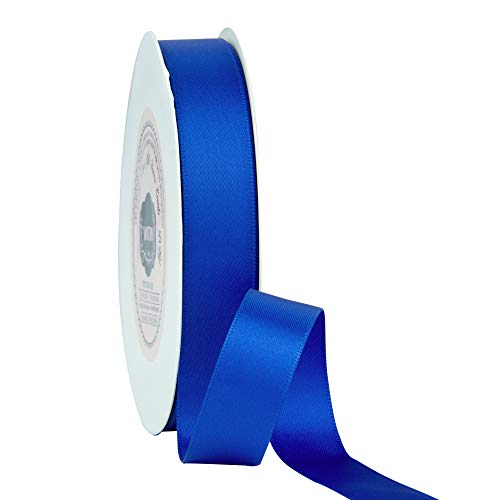VATIN 5/8 inch Double Faced Polyester Royal Blue/Sapphire Blue Satin Ribbon - 25 Yard Spool, Perfect for Wedding Decor, Wreath, Baby Shower,Gift Package Wrapping and Other Projects
