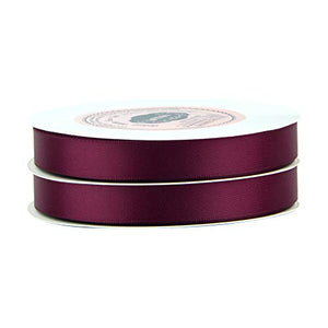 VATIN 1/2 inches Double Faced Burgundy Polyester Satin Ribbon - 50 Yards for Gift Wrapping Ornaments Party Favor Braids Baby Shower Decoration Floral Arrangement Craft Supplies