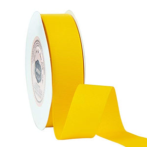 VATIN 1" Grosgrain Ribbon, 50-Yard,25 Yards Each Roll Perfect for Wedding Decor, Wreath, Baby Shower,Gift Package Wrapping and Other Projects Maize Yellow