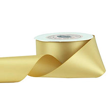 VATIN 2 inches Solid Gold Double Faced Polyester Satin Ribbon for Craft, Gift Wrapping, Hair Bow, Wedding Deco 25 Yard Spool