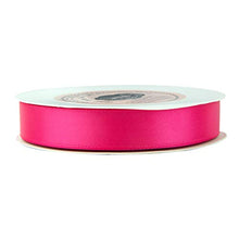 VATIN 5/8 inch Double Faced Polyester Shocking Pink Satin Ribbon - 25 Yard Spool, Perfect for Wedding Decor, Wreath, Baby Shower,Gift Package Wrapping and Other Projects