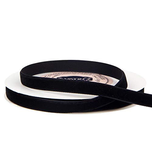 3/8 Wide Black Velvet Ribbon - 18 Yd