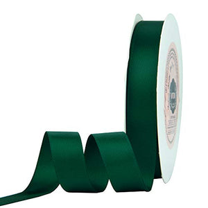 VATIN 5/8 inch Double Faced Polyester Hunter Green Satin Ribbon - 25 Yard Spool, Perfect for Wedding Decor, Wreath, Baby Shower,Gift Package Wrapping and Other Projects