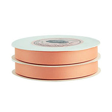 VATIN 1/2" Grosgrain Ribbon, 50-Yard,25 Yards Each Roll Perfect for Wedding Decor, Wreath, Baby Shower,Gift Package Wrapping and Other Projects Peach
