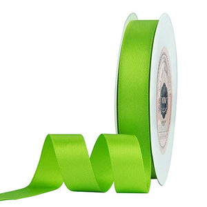 VATIN 5/8 inch Double Faced Polyester Apple Green Satin Ribbon - 25 Yard Spool, Perfect for Wedding Decor, Wreath, Baby Shower,Gift Package Wrapping and Other Projects