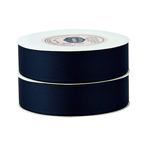 VATIN 1" Grosgrain Ribbon, 50-Yard,25 Yards Each Roll Perfect for Wedding Decor, Wreath, Baby Shower,Gift Package Wrapping and Other Projects Navy Blue
