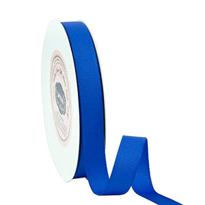 VATIN 1/2" Grosgrain Ribbon, 50-Yard,25 Yards Each Roll Perfect for Wedding Decor, Wreath, Baby Shower,Gift Package Wrapping and Other Projects Royal Blue/Sapphire Blue