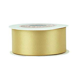 VATIN 1-1/2" Wide Double Faced Polyester Gold Satin Ribbon Continuous Ribbon- 25 Yard, Perfect for Wedding, Gift Wrapping, Bow Making & Other Projects