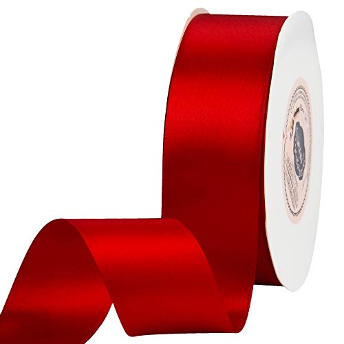 2 inch wide satin ribbon single face black, white, red 196colors for  choosing - RibbonBuy