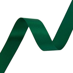VATIN 5/8 inch Double Faced Polyester Forest Green Satin Ribbon - 25 Yard Spool, Perfect for Wedding Decor, Wreath, Baby Shower,Gift Package Wrapping and Other Projects