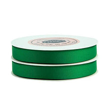 VATIN 1/2" Grosgrain Ribbon, 50-Yard,25 Yards Each Roll Perfect for Wedding Decor, Wreath, Baby Shower,Gift Package Wrapping and Other Projects Emerald Green