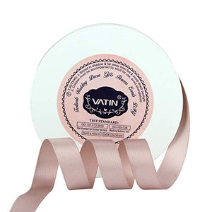 VATIN 1/2 inches Double Faced Rose Gold Polyester Satin Ribbon - 50 Yards for Gift Wrapping Ornaments Party Favor Braids Baby Shower Decoration Floral Arrangement Craft Supplies