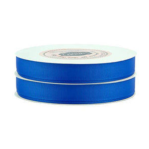 VATIN 1/2" Grosgrain Ribbon, 50-Yard,25 Yards Each Roll Perfect for Wedding Decor, Wreath, Baby Shower,Gift Package Wrapping and Other Projects Royal Blue/Sapphire Blue