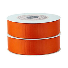 VATIN 1" Grosgrain Ribbon, 50-Yard,25 Yards Each Roll Perfect for Wedding Decor, Wreath, Baby Shower,Gift Package Wrapping and Other Projects Autumn Orange