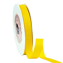 VATIN 1/2" Grosgrain Ribbon, 50-Yard,25 Yards Each Roll Perfect for Wedding Decor, Wreath, Baby Shower,Gift Package Wrapping and Other Projects Maize Yellow