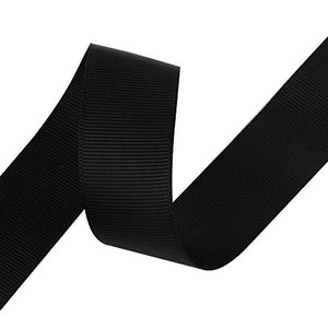 VATIN 1" Grosgrain Ribbon, 50-Yard,25 Yards Each Roll Perfect for Wedding Decor, Wreath, Baby Shower,Gift Package Wrapping and Other Projects Black