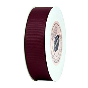 VATIN 1" Grosgrain Ribbon, 50-Yard,25 Yards Each Roll Perfect for Wedding Decor, Wreath, Baby Shower,Gift Package Wrapping and Other Projects Burgundy
