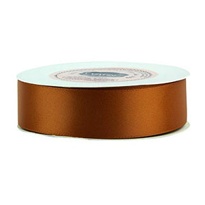 VATIN 1 inch Double Faced Polyester Satin Ribbon Copper - 25 Yard Spool, Perfect for Wedding, Wreath, Baby Shower,Packing and Other Projects