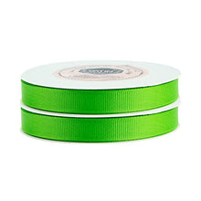 VATIN 1/2" Grosgrain Ribbon, 50-Yard,25 Yards Each Roll Perfect for Wedding Decor, Wreath, Baby Shower,Gift Package Wrapping and Other Projects Apple Green