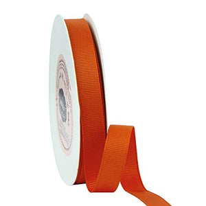 VATIN 1/2" Grosgrain Ribbon, 50-Yard,25 Yards Each Roll Perfect for Wedding Decor, Wreath, Baby Shower,Gift Package Wrapping and Other Projects Autumn Orange