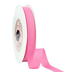 VATIN 1/2" Grosgrain Ribbon, 50-Yard,25 Yards Each Roll Perfect for Wedding Decor, Wreath, Baby Shower,Gift Package Wrapping and Other Projects Hot Pink