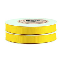 VATIN 1/2" Grosgrain Ribbon, 50-Yard,25 Yards Each Roll Perfect for Wedding Decor, Wreath, Baby Shower,Gift Package Wrapping and Other Projects Maize Yellow