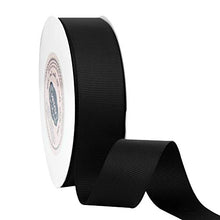 VATIN 1" Grosgrain Ribbon, 50-Yard,25 Yards Each Roll Perfect for Wedding Decor, Wreath, Baby Shower,Gift Package Wrapping and Other Projects Black