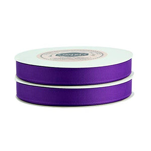 VATIN 1/2" Grosgrain Ribbon, 50-Yard,25 Yards Each Roll Perfect for Wedding Decor, Wreath, Baby Shower,Gift Package Wrapping and Other Projects Purple