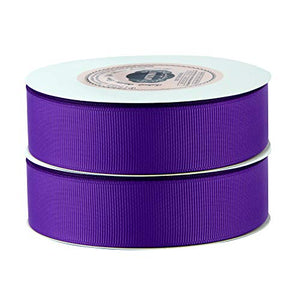 VATIN 1" Grosgrain Ribbon, 50-Yard,25 Yards Each Roll Perfect for Wedding Decor, Wreath, Baby Shower,Gift Package Wrapping and Other Projects Purple