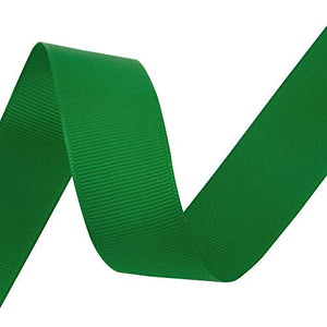 VATIN 1" Grosgrain Ribbon, 50-Yard,25 Yards Each Roll Perfect for Wedding Decor, Wreath, Baby Shower,Gift Package Wrapping and Other Projects Emerald Green