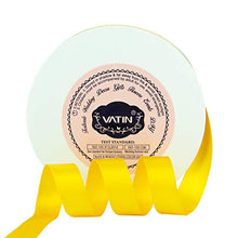 VATIN 1/2 inches Double Faced Maize Yellow Polyester Satin Ribbon - 50 Yards for Gift Wrapping Ornaments Party Favor Braids Baby Shower Decoration Floral Arrangement Craft Supplies