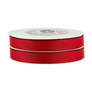 VATIN 1/2" Grosgrain Ribbon, 50-Yard,25 Yards Each Roll Perfect for Wedding Decor, Wreath, Baby Shower,Gift Package Wrapping and Other Projects Hot Red