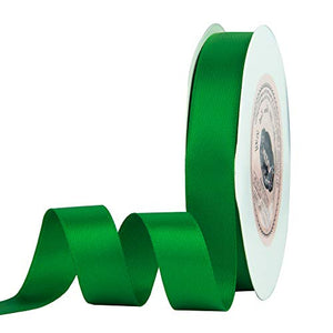 VATIN 1 inch Double Faced Polyester Satin Ribbon Emerald Green - 25 Yard  Spool, Perfect for Wedding, Wreath, Baby Shower,Packing and Other Projects