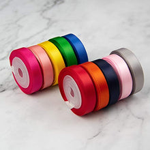 VATIN Solid Color Double Sided Polyester Satin Ribbon 10 Colors 3/8" X 5 Yard Each Total 50 Yds Per Package Ribbon Set, Perfect for Gift Wrapping, Hair Bow, Trimming, Sewing and Other Craft Projects